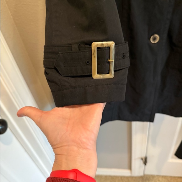 Pendleton Black Classic Trench Coat w/ Plaid Lining - Picture 4 of 7